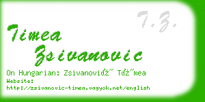 timea zsivanovic business card